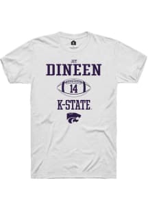 Jet Dineen  K-State Wildcats White Rally NIL Sport Icon Short Sleeve T Shirt