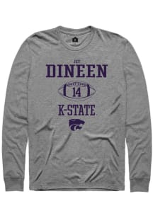 Jet Dineen  K-State Wildcats Graphite Rally NIL Sport Icon Long Sleeve T Shirt