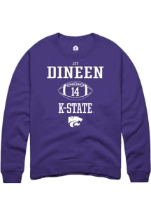 Jet Dineen  Rally K-State Wildcats Mens Purple NIL Sport Icon Long Sleeve Crew Sweatshirt