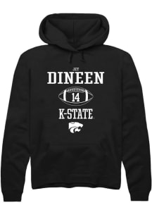 Jet Dineen  Rally K-State Wildcats Mens Black NIL Sport Icon Long Sleeve Hoodie