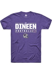 Jet Dineen  K-State Wildcats Purple Rally NIL Stacked Box Short Sleeve T Shirt