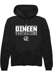 Jet Dineen  Rally K-State Wildcats Mens Black NIL Stacked Box Long Sleeve Hoodie