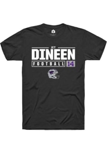 Jet Dineen  K-State Wildcats Black Rally NIL Stacked Box Short Sleeve T Shirt