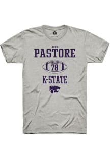 John Pastore  K-State Wildcats Ash Rally NIL Sport Icon Short Sleeve T Shirt