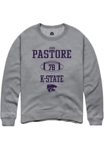 John Pastore  Rally K-State Wildcats Mens Graphite NIL Sport Icon Long Sleeve Crew Sweatshirt