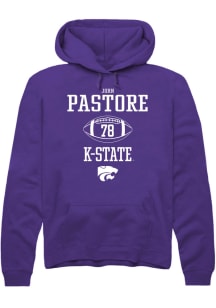John Pastore  Rally K-State Wildcats Mens Purple NIL Sport Icon Long Sleeve Hoodie