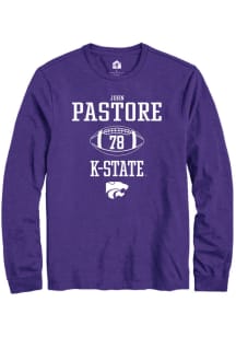 John Pastore  K-State Wildcats Purple Rally NIL Sport Icon Long Sleeve T Shirt