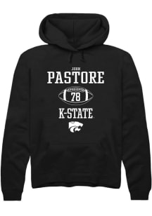 John Pastore  Rally K-State Wildcats Mens Black NIL Sport Icon Long Sleeve Hoodie