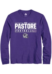 John Pastore  K-State Wildcats Purple Rally NIL Stacked Box Long Sleeve T Shirt