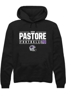 John Pastore  Rally K-State Wildcats Mens Black NIL Stacked Box Long Sleeve Hoodie