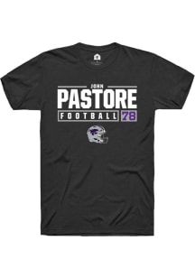 John Pastore  K-State Wildcats Black Rally NIL Stacked Box Short Sleeve T Shirt
