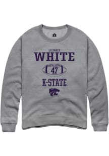 La’James White  Rally K-State Wildcats Mens Graphite NIL Sport Icon Long Sleeve Crew Sweatshirt