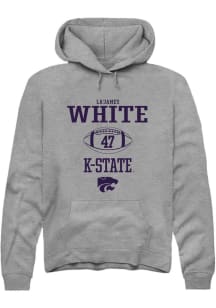 La’James White  Rally K-State Wildcats Mens Graphite NIL Sport Icon Long Sleeve Hoodie