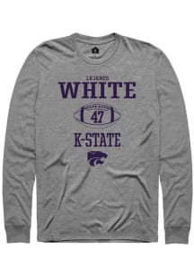 La’James White  K-State Wildcats Graphite Rally NIL Sport Icon Long Sleeve T Shirt