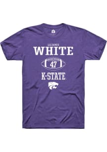 La’James White  K-State Wildcats Purple Rally NIL Sport Icon Short Sleeve T Shirt