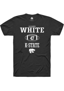 La’James White  K-State Wildcats Black Rally NIL Sport Icon Short Sleeve T Shirt
