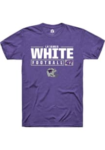 La’James White  K-State Wildcats Purple Rally NIL Stacked Box Short Sleeve T Shirt