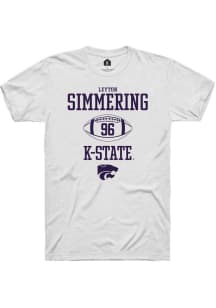 Leyton Simmering  K-State Wildcats White Rally NIL Sport Icon Short Sleeve T Shirt