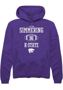 Leyton Simmering  Rally K-State Wildcats Mens Purple NIL Sport Icon Long Sleeve Hoodie