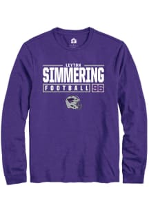 Leyton Simmering  K-State Wildcats Purple Rally NIL Stacked Box Long Sleeve T Shirt