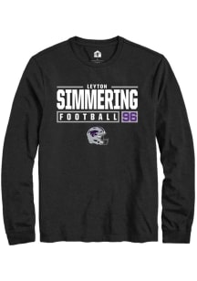 Leyton Simmering  K-State Wildcats Black Rally NIL Stacked Box Long Sleeve T Shirt