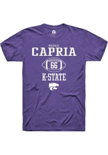 Michael Capria  K-State Wildcats Purple Rally NIL Sport Icon Short Sleeve T Shirt