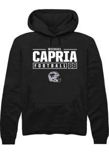 Michael Capria  Rally K-State Wildcats Mens Black NIL Stacked Box Long Sleeve Hoodie