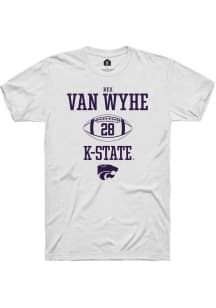 Rex Van Wyhe  K-State Wildcats White Rally NIL Sport Icon Short Sleeve T Shirt