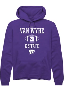 Rex Van Wyhe  Rally K-State Wildcats Mens Purple NIL Sport Icon Long Sleeve Hoodie
