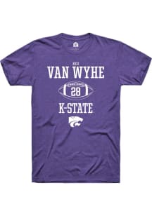 Rex Van Wyhe  K-State Wildcats Purple Rally NIL Sport Icon Short Sleeve T Shirt