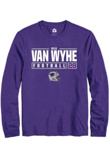 Rex Van Wyhe  K-State Wildcats Purple Rally NIL Stacked Box Long Sleeve T Shirt
