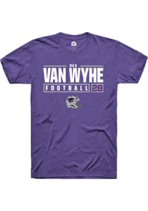 Rex Van Wyhe  K-State Wildcats Purple Rally NIL Stacked Box Short Sleeve T Shirt