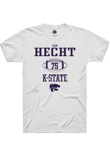 Sam Hecht  K-State Wildcats White Rally NIL Sport Icon Short Sleeve T Shirt