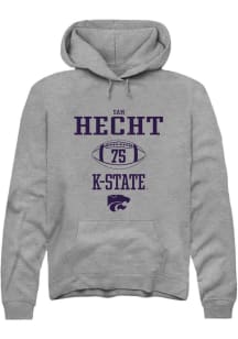 Sam Hecht  Rally K-State Wildcats Mens Graphite NIL Sport Icon Long Sleeve Hoodie