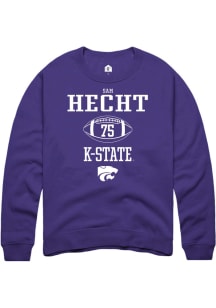 Sam Hecht  Rally K-State Wildcats Mens Purple NIL Sport Icon Long Sleeve Crew Sweatshirt