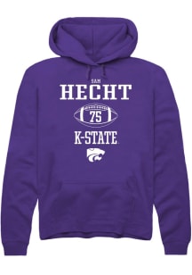 Sam Hecht  Rally K-State Wildcats Mens Purple NIL Sport Icon Long Sleeve Hoodie