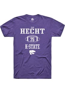 Sam Hecht  K-State Wildcats Purple Rally NIL Sport Icon Short Sleeve T Shirt