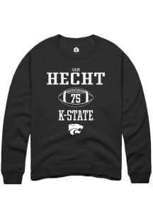 Sam Hecht  Rally K-State Wildcats Mens Black NIL Sport Icon Long Sleeve Crew Sweatshirt