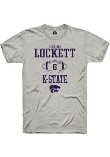 Sterling Lockett  K-State Wildcats Ash Rally NIL Sport Icon Short Sleeve T Shirt