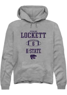 Sterling Lockett  Rally K-State Wildcats Mens Graphite NIL Sport Icon Long Sleeve Hoodie