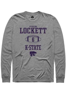 Sterling Lockett  K-State Wildcats Graphite Rally NIL Sport Icon Long Sleeve T Shirt