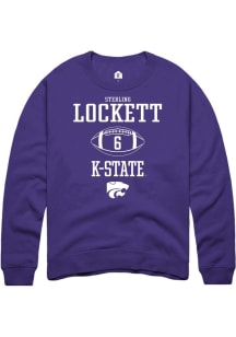 Sterling Lockett  Rally K-State Wildcats Mens Purple NIL Sport Icon Long Sleeve Crew Sweatshirt