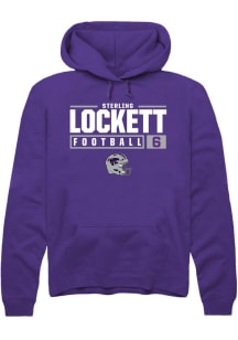 Sterling Lockett  Rally K-State Wildcats Mens Purple NIL Stacked Box Long Sleeve Hoodie