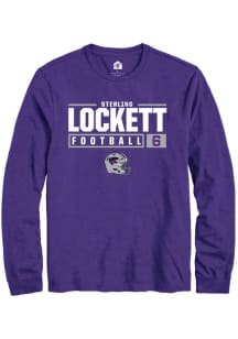 Sterling Lockett  K-State Wildcats Purple Rally NIL Stacked Box Long Sleeve T Shirt