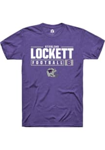 Sterling Lockett  K-State Wildcats Purple Rally NIL Stacked Box Short Sleeve T Shirt