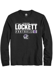 Sterling Lockett  K-State Wildcats Black Rally NIL Stacked Box Long Sleeve T Shirt