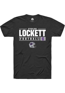Sterling Lockett  K-State Wildcats Black Rally NIL Stacked Box Short Sleeve T Shirt