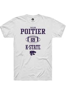 Taylor Poitier  K-State Wildcats White Rally NIL Sport Icon Short Sleeve T Shirt