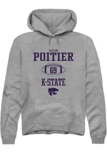 Taylor Poitier  Rally K-State Wildcats Mens Graphite NIL Sport Icon Long Sleeve Hoodie