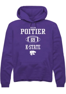 Taylor Poitier  Rally K-State Wildcats Mens Purple NIL Sport Icon Long Sleeve Hoodie
